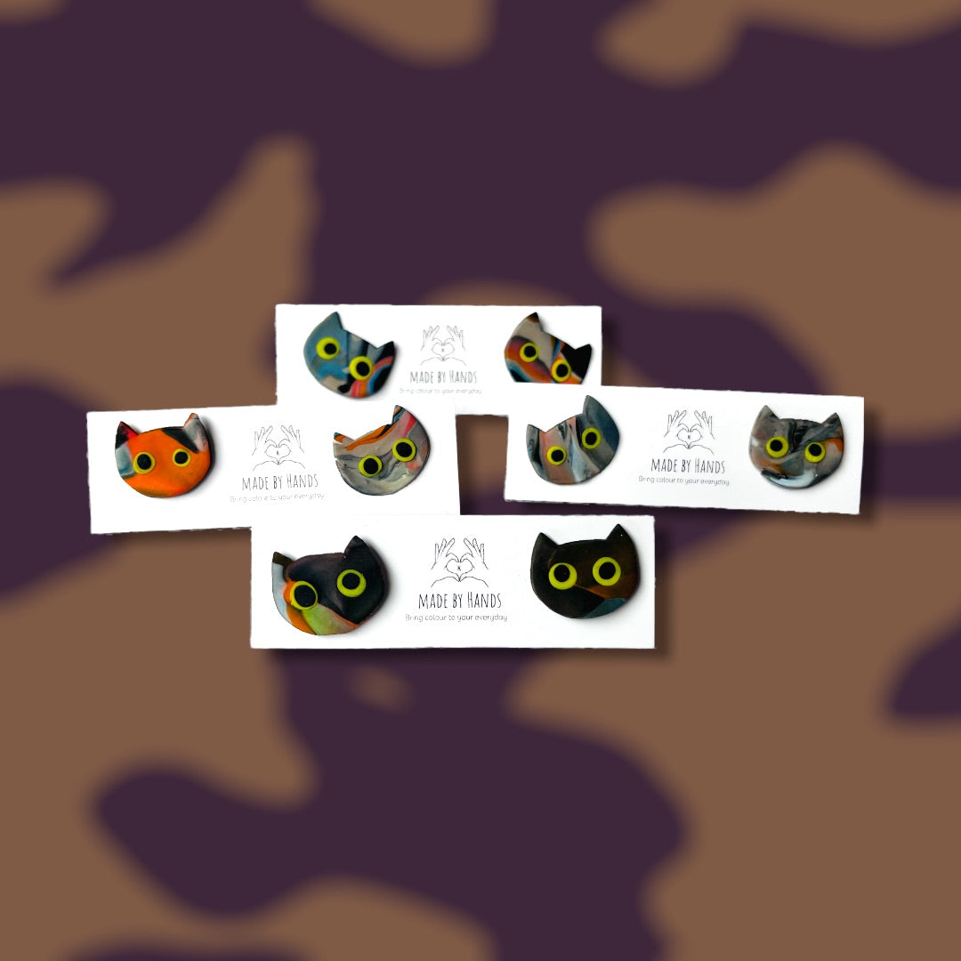 Camo Cat Studs