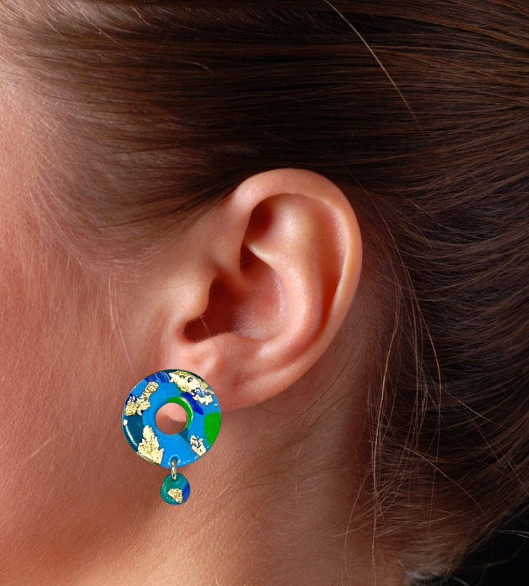 Retro Blue earrings